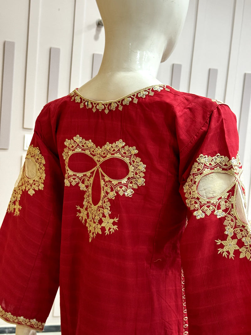 Embroidered Dyed Semi Formal Shirt