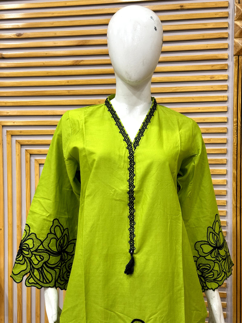 CUT WORK EMBROIDERY IN 2PCS SUIT
