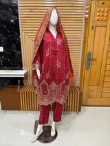 Embroidered 3pc Stitched Lawn
