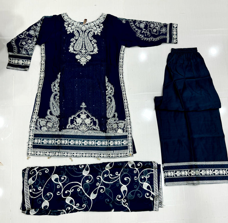 Embroidery  Chiffon Cotton dress